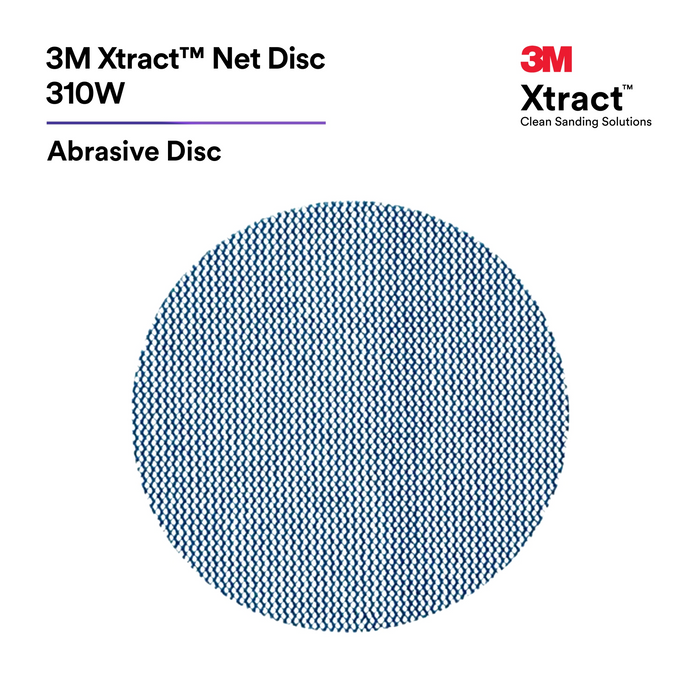 3M Xtract Net Disc 310W, 120+, 5 in x NH, Die 500X, 50/Carton