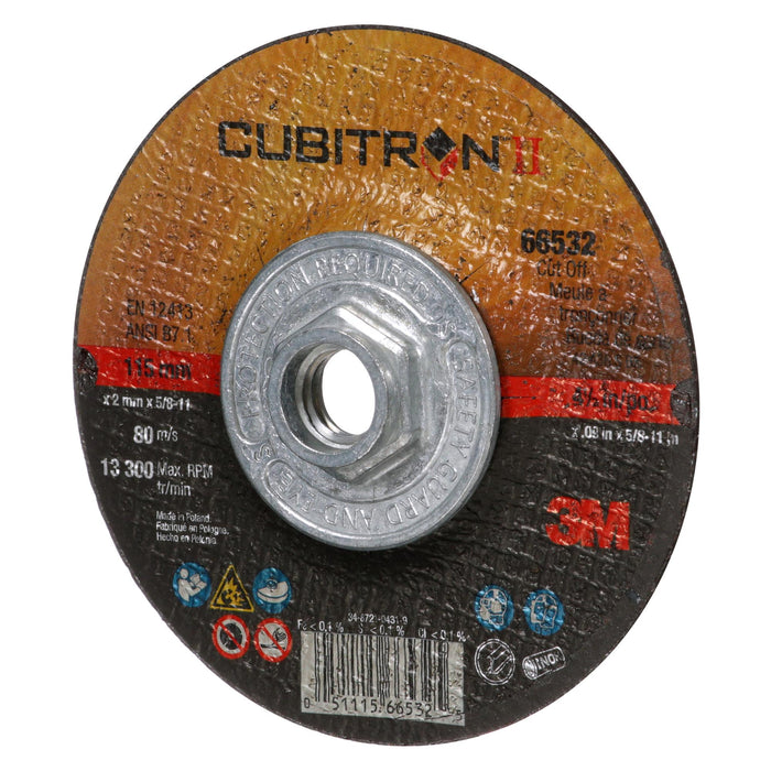 3M Cubitron II Cut-Off Wheel, 66532, Type 27 Quick Change