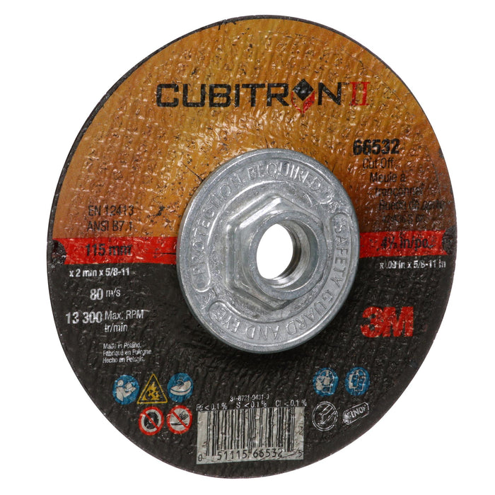 3M Cubitron II Cut-Off Wheel, 66532, Type 27 Quick Change