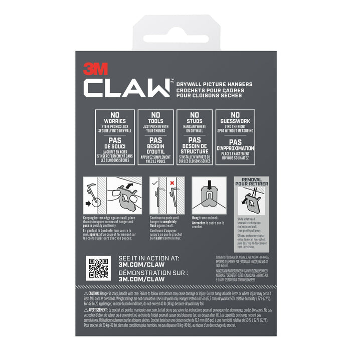 3M CLAW Drywall Picture Hanger Variety Pack with Spot Markers 3PHKITM-10EF