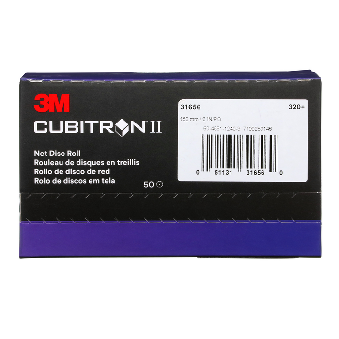 3M Cubitron II Net Disc Roll 31656, 320+, 6 in, 50 Discs/Roll