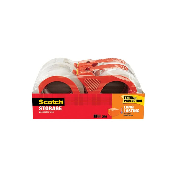 Scotch® Long Lasting Storage Packaging Tape with dispenser, 3650S-4RD-6GC