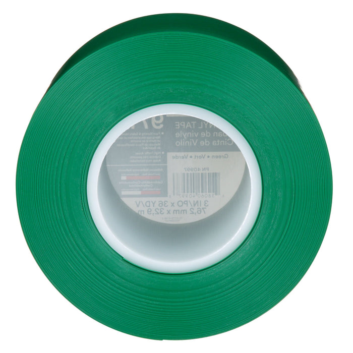 3M Durable Floor Marking Tape 971, Green, 3 in x 36 yd, 17 mil, 4 Rolls/Case