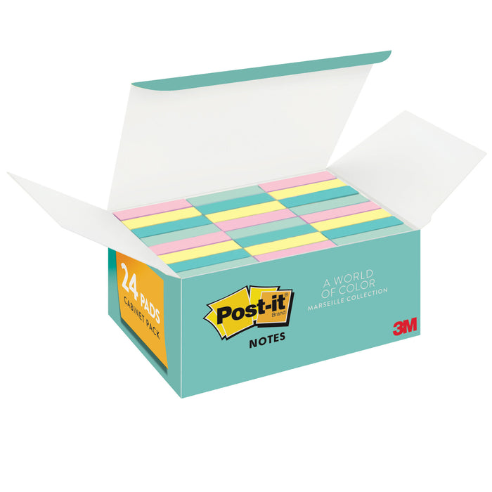 Post-it® Notes 653-24RPVAD, 1.375 in x 1.875 in (34.9 mm x 47.6 mm)