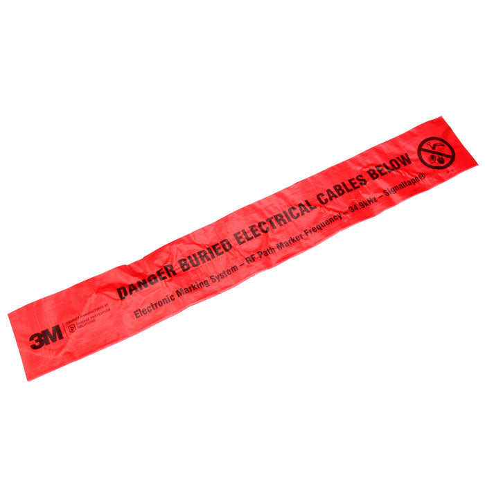 3M Electronic Marking System (EMS) Warning Tape 7902-XT, Red, 6 in, Power, 500ft