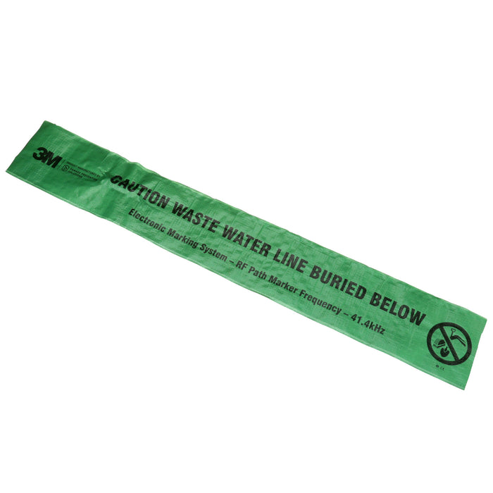 3M Electronic Marking System (EMS) Caution Tape 7904, Green, 6 in, WWater