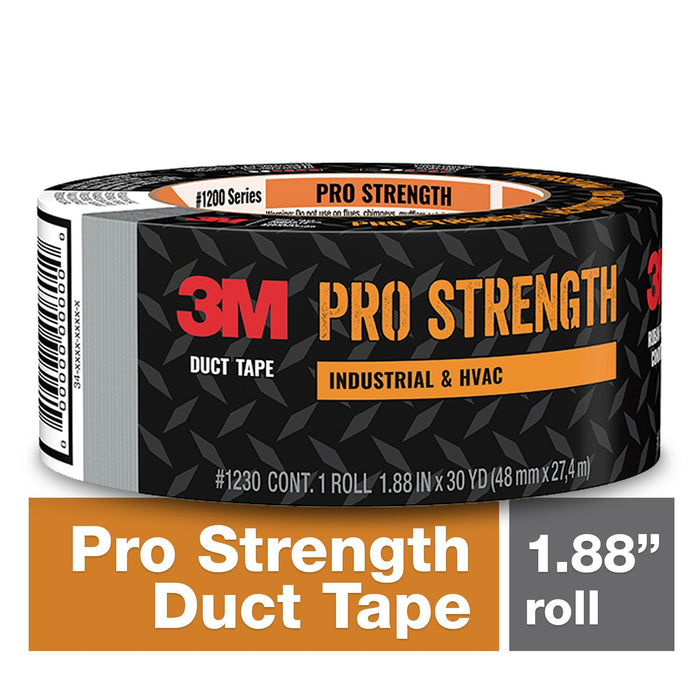 3M Pro Strength Duct Tape 1230-C 1.88 in x 30 yd (48 mm x 27.4 m) 9 rls/cs