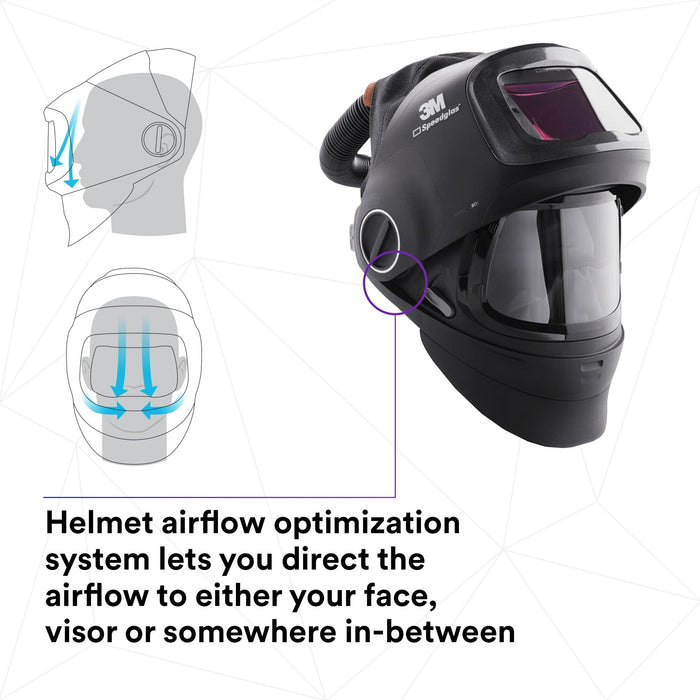 3M Speedglas Heavy-Duty Welding Helmet G5-01 w 3M V-100 Vortex Cooling Valve
