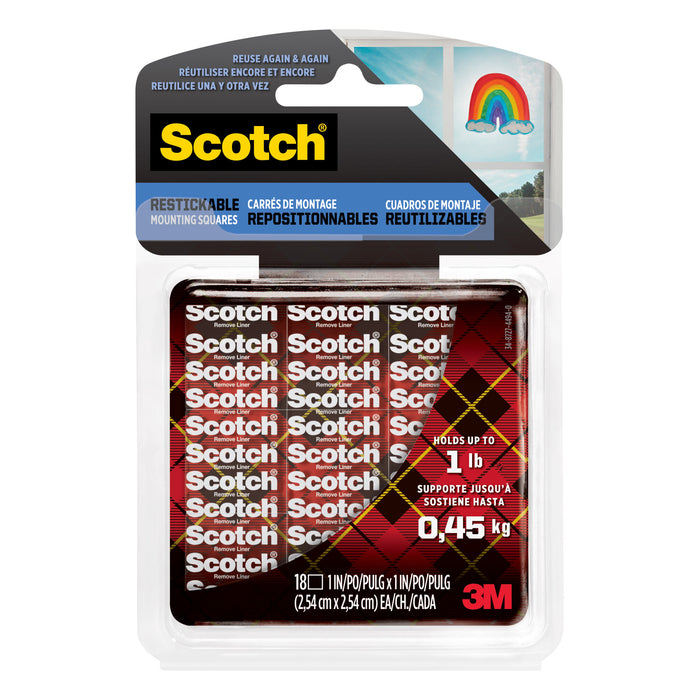 Scotch® Restickable Mounting Squares R100S-ESF