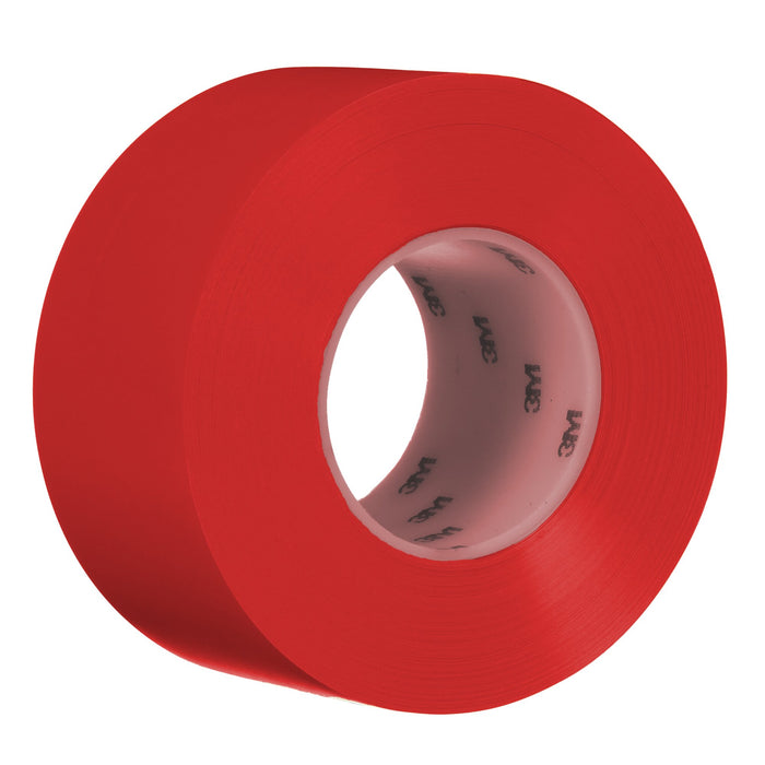 3M Durable Floor Marking Tape 971, Red, 3 in x 36 yd, 17 mil, 4 Rolls/Case