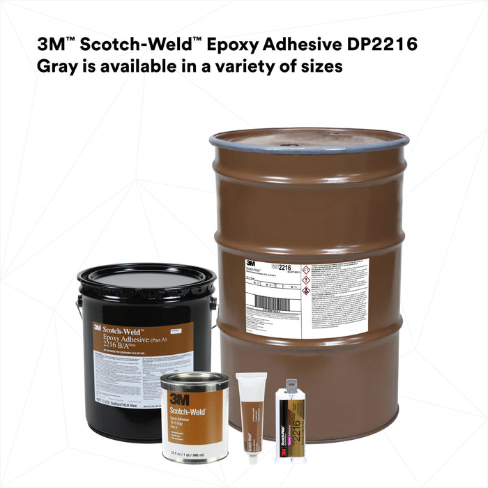 3M Scotch-Weld Epoxy Adhesive DP2216, Gray, 41.5 mL Duo-Pak