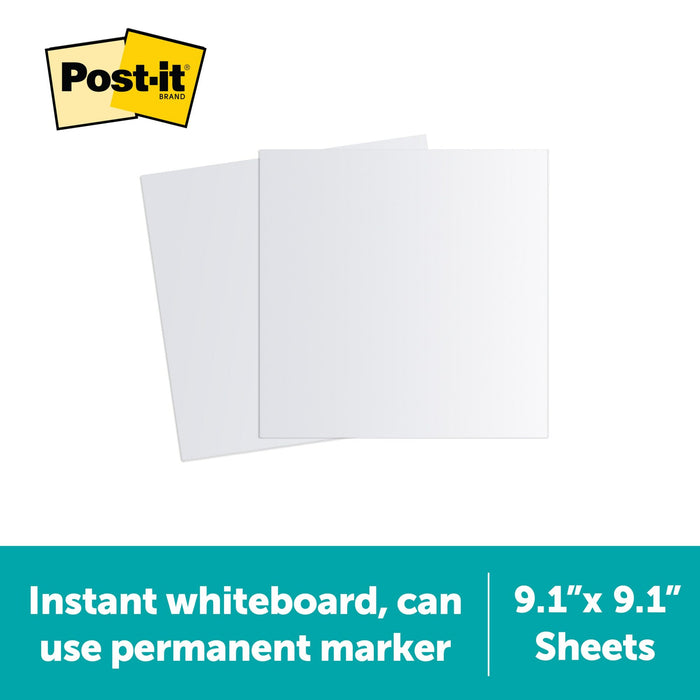 Post-it® Flex Write Surface FWS-Sheets2PKR, 9.1 in x 9.1 in (23.1 cm x 23.1 cm)