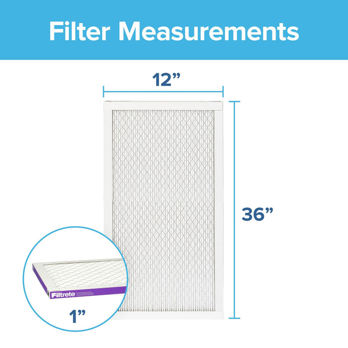 Filtrete High Performance Air Filter 1500 MPR 2014DC-4, 12 in x 36 in x 1 in