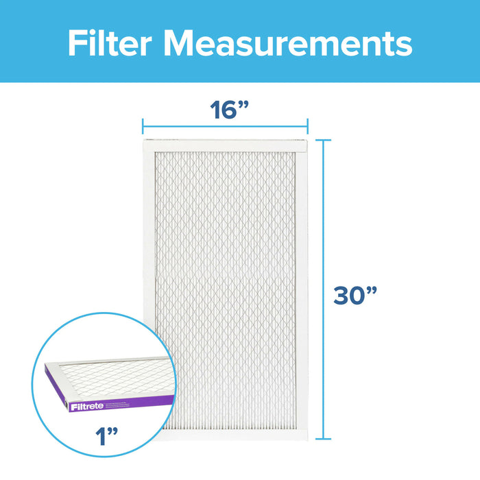 Filtrete High Performance Air Filter 1500 MPR 2027DC-4, 16 in x 30 in x 1 in