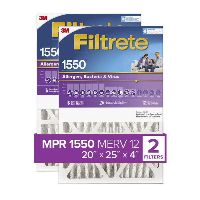 Filtrete High Performance Air Filter 1550 MPR NDP03-4-2PK-1E