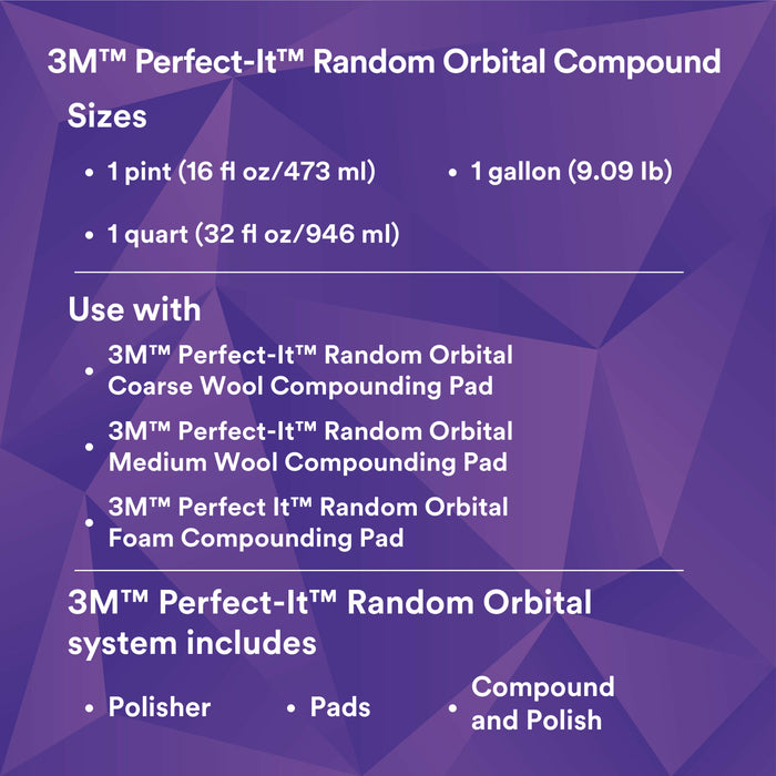 3M Perfect-It Random Orbital Compound 34132, 1 Gallon (9.09 lb)