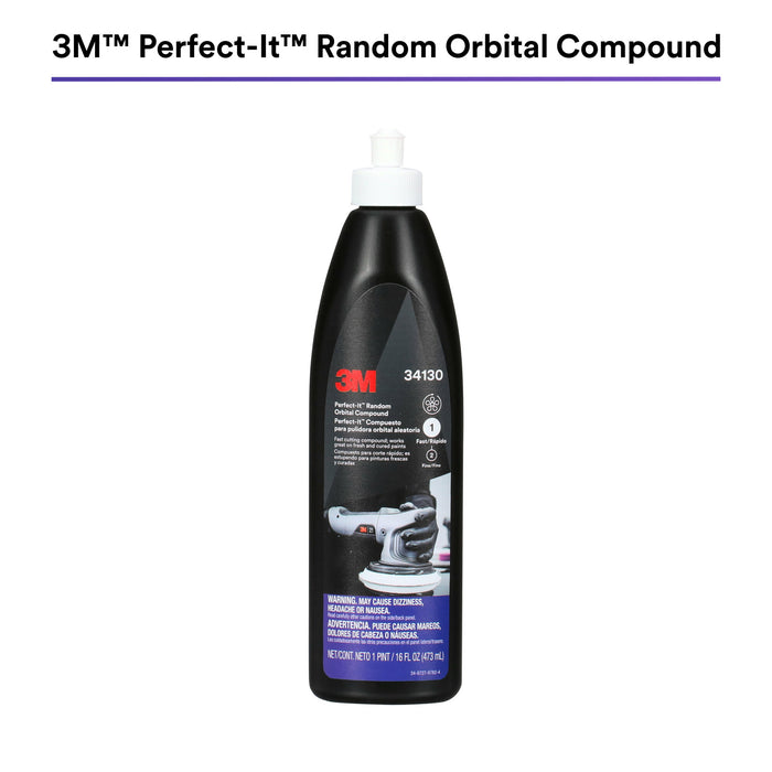 3M Perfect-It Random Orbital Compound 34130, 1 Pint (16 fl oz/473 mL)