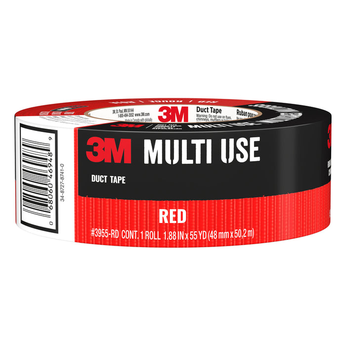 3M Red Duct Tape 3955-RD, 1.88 in x 55 yd (48 mm x 50.2 m)