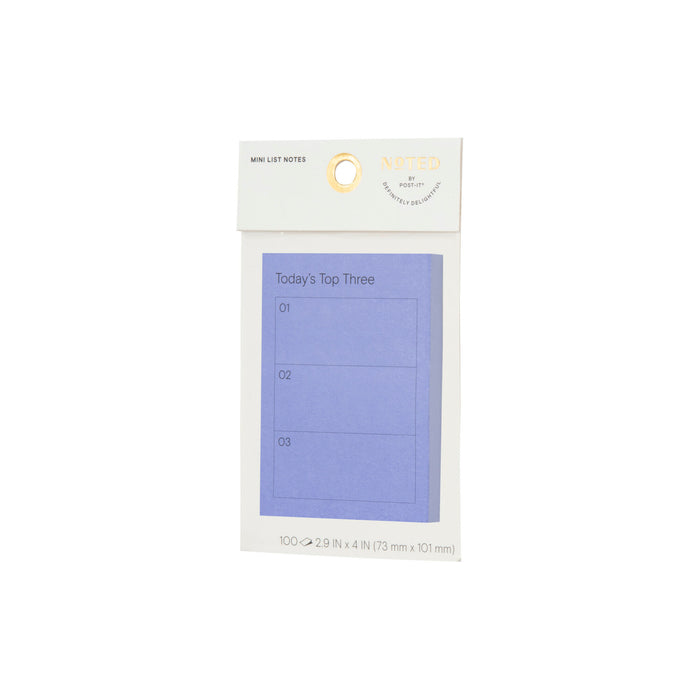 Post-it® Mini List Notes NTD6-34-3, 4 in x 2.9 in (101 mm x 73 mm)