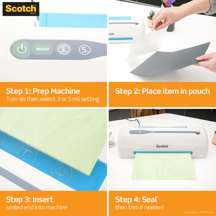 Scotch Thermal Laminating Pouches TP3854-100EF, 8.9 in x 11.4 in