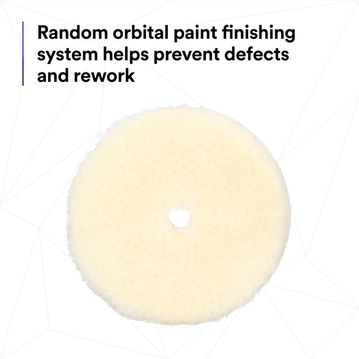3M Perfect-It Random Orbital Wool Compounding Pad 34120, Coarse,White, 5 in