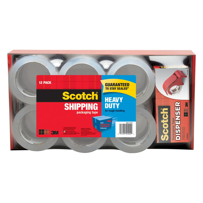 Scotch® Heavy Duty Shipping Packaging Tape 3850-12CC, 1.88 in x 54.6 yd
