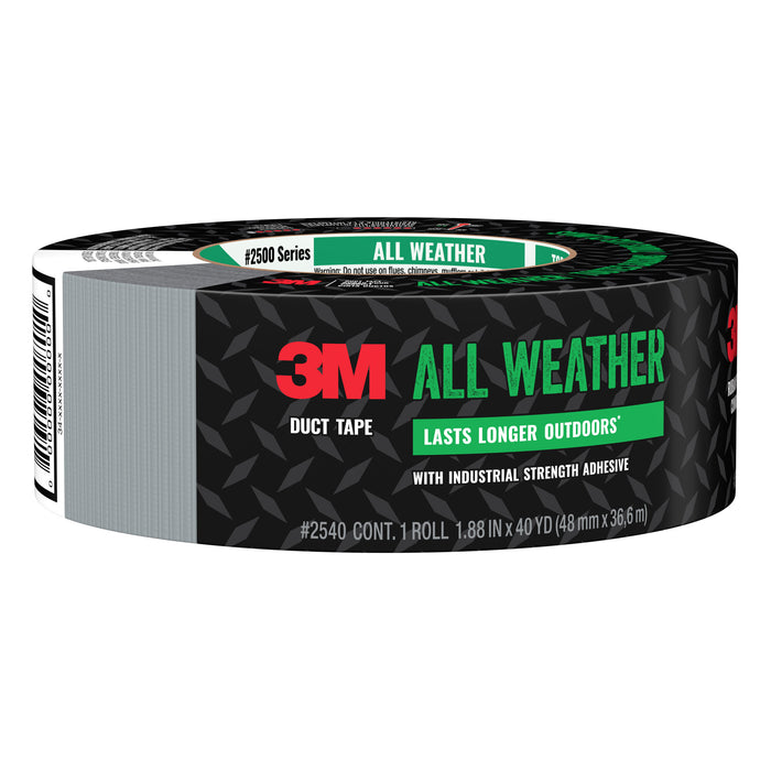 3M All Weather Duct Tape 2540, 1.88 in x 40 yd (48 mm x 36.5 m)