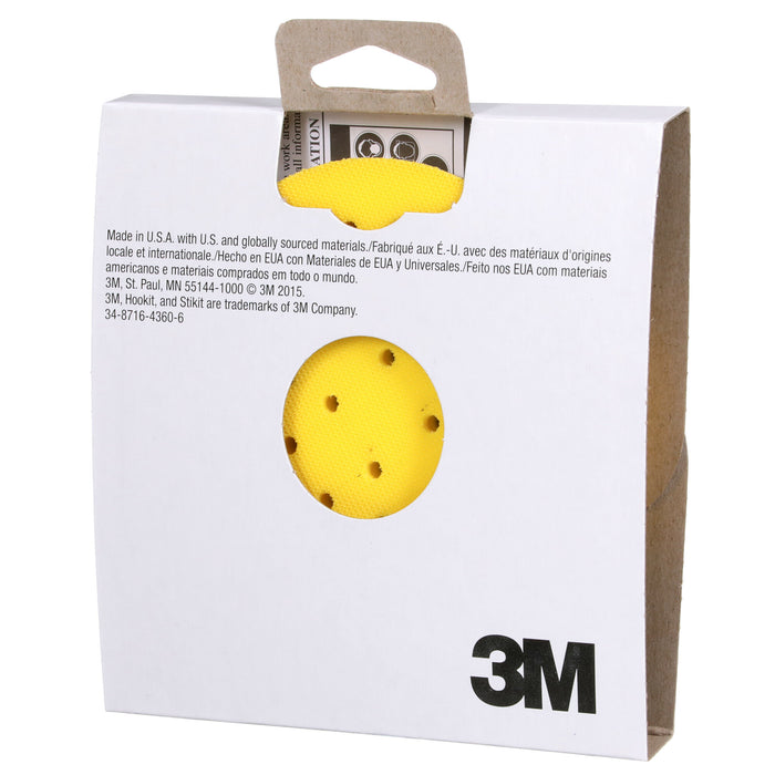 3M Xtract Back-up Pad, 89925, 5 in x 11/16 in x 5/16 in-24 External