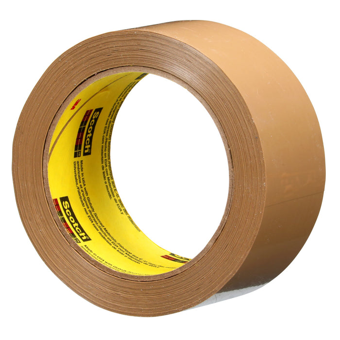 Scotch® Box Sealing Tape 375+ High Tack, Tan, 48 mm x 50 m