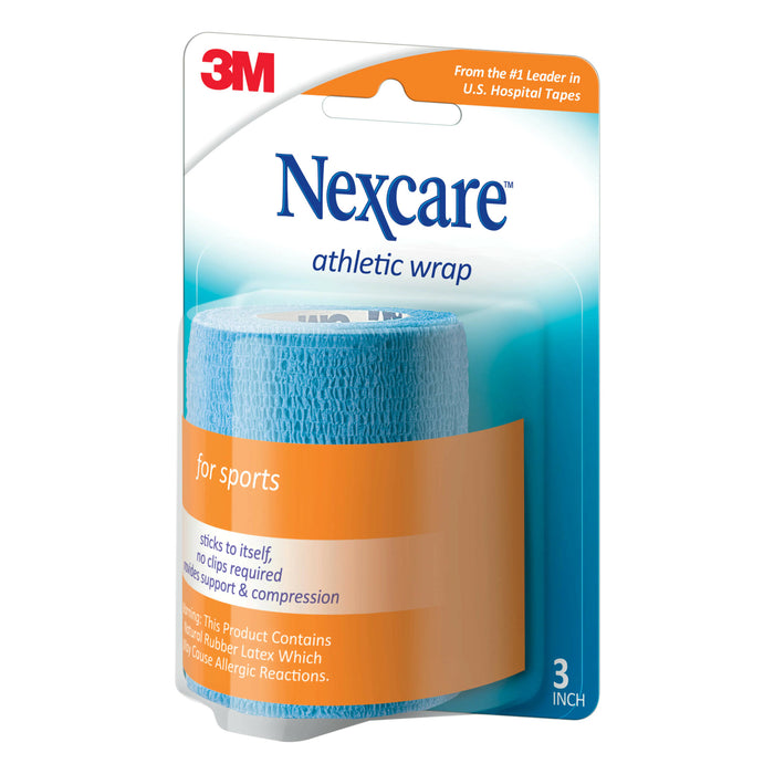 Nexcare No Hurt Wrap NHB-3, 3 in x 2.2 yd (76.2 mm x 2 m) unstretched, Blue