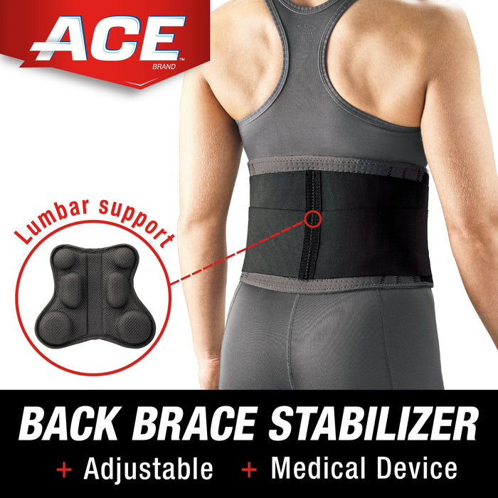 ACE Brand Deluxe Back Stabilizer with Lumbar Support 207399, Adjustable