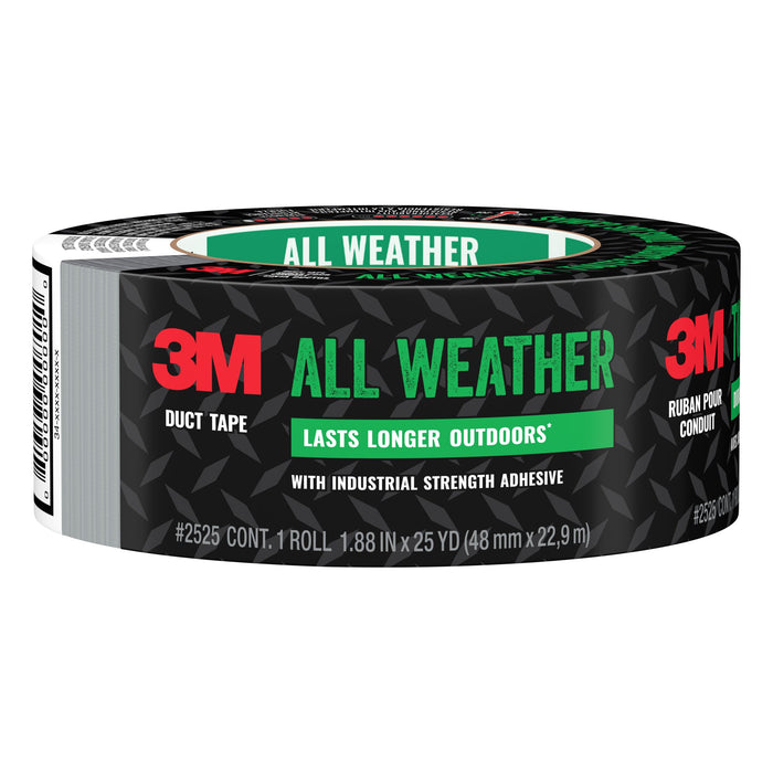 3M All Weather Duct Tape 2525, 1.88 in x 25 yd (48 mm x 22.8 m)