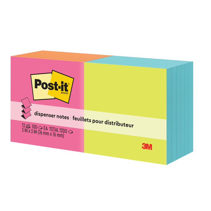 Post-it® Pop-up Notes R330-N-ALT, 3 in x 3 in (76 mm x 76 mm) Neon Colors