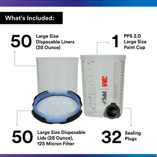 3M PPS Series 2.0 Spray Cup System Kit 26325, Large (28 fl oz, 850mL)