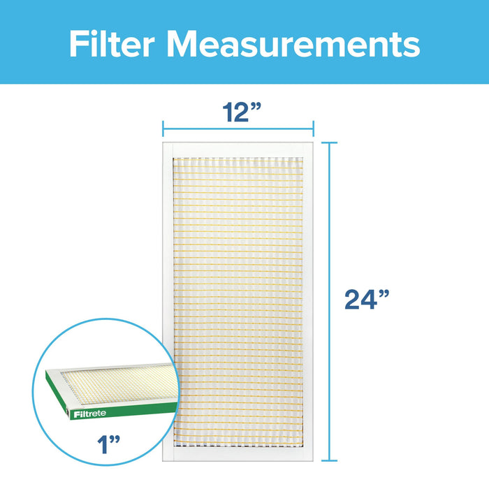 Filtrete Electrostatic Air Filter 700 MPR 720-4, 12 in x 24 in 1 in