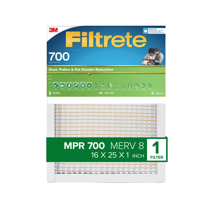 Filtrete Electrostatic Air Filter 700 MPR 701-4, 16 in x 25 in x 1 in
