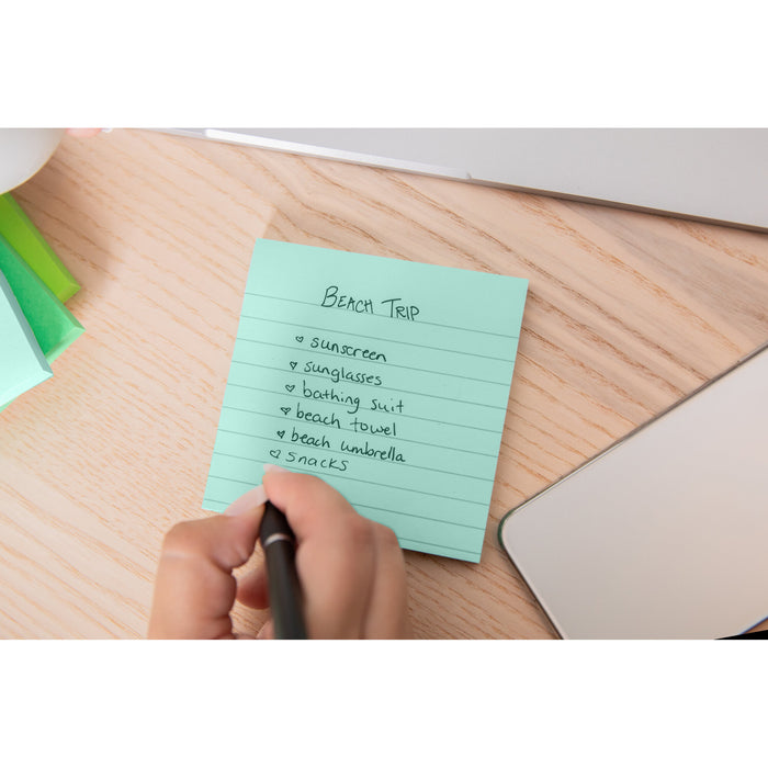 Post-it® Super Sticky Recycled Notes 675R-3SST, 4 in x 4 in (101 mm x 101 mm)