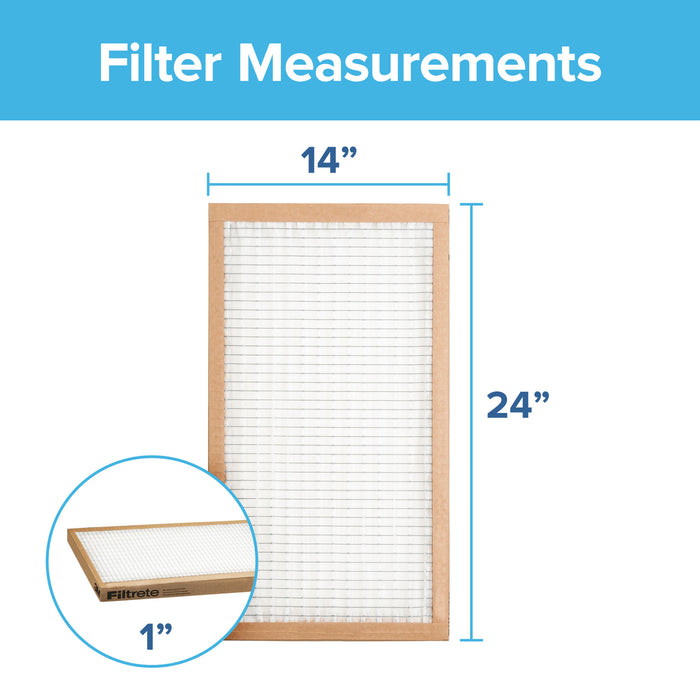 Filtrete Flat Panel Air FIlter FPL23-2PK-24, 14 in x 24 in x 1 in