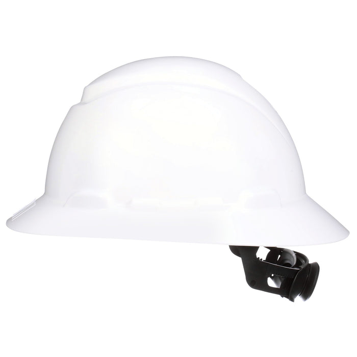 3M SecureFit Full Brim Hard Hat CHH-FB-R-W6-SL, with Ratchet Adjustment, White
