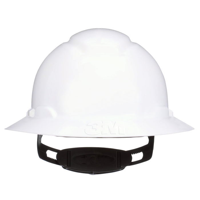 3M SecureFit Full Brim Hard Hat CHH-FB-R-W6-SL, with Ratchet Adjustment, White
