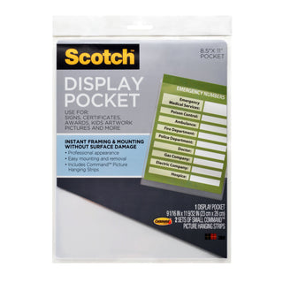 Scotch Display Pockets WL854C, 8.81 in x 11.2 in (22.3 cm x 28.4 cm)