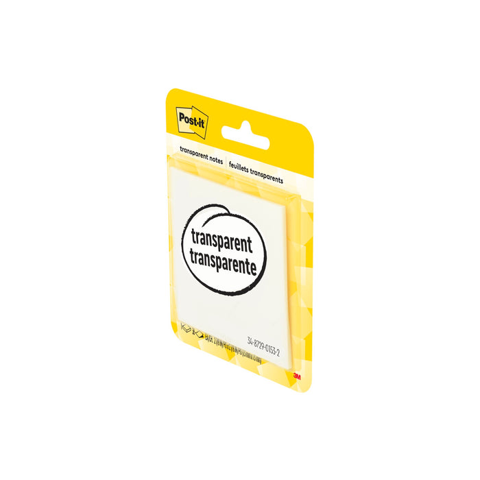 Post-it® Transparent Note 600-TRSPT-WM, 2-7/8 in x 2-7/8 in (73 mm x 73 mm)