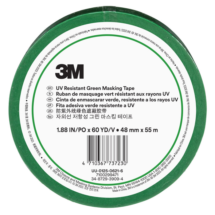 3M UV Resistant Green Masking Tape, 48 mm x 55 m