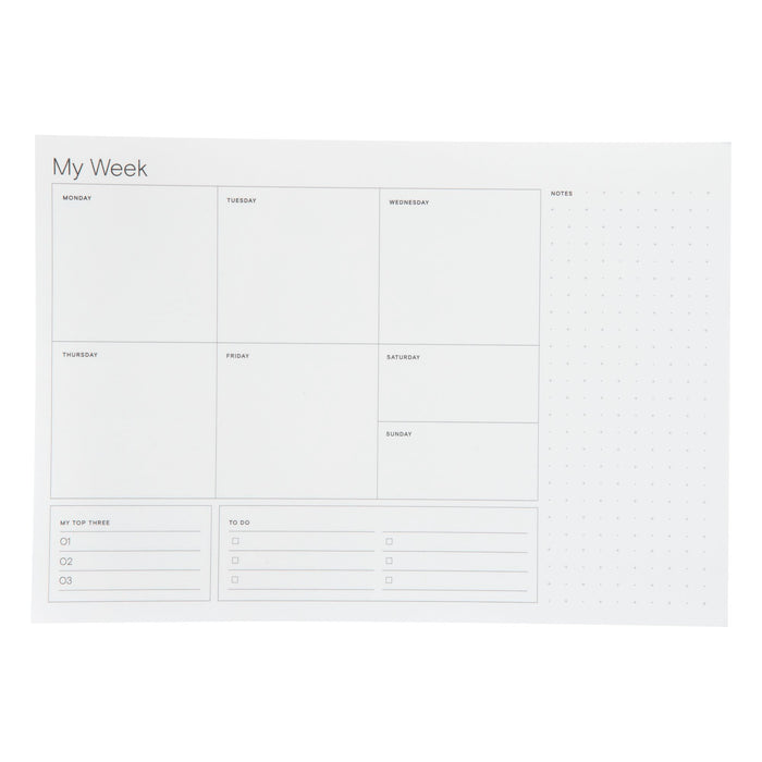 Post-it® Weekly Calendar NTD8-WCAL-1, 10 in x 7 in (25.4 cm x 17.7 cm)