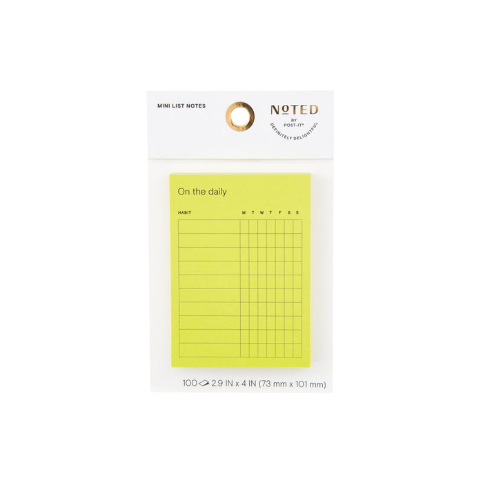 Post-it® Mini List Notes NTD8-34-2, 4 in x 2.9 in (101 mm x 73 mm)