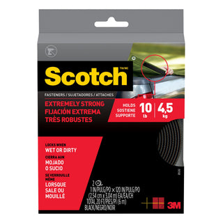 Scotch Extreme Fasteners RF6761, Black, 1 in x 10 ft (25.4 mm x 3.04 m)