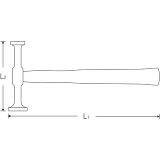 Stahlwille 70130013 10812 Planishing and Grooving Hammer