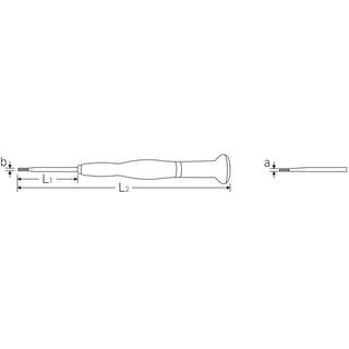 Stahlwille 47533009 4753 Precision Hex Screwdriver, 0.9 mm