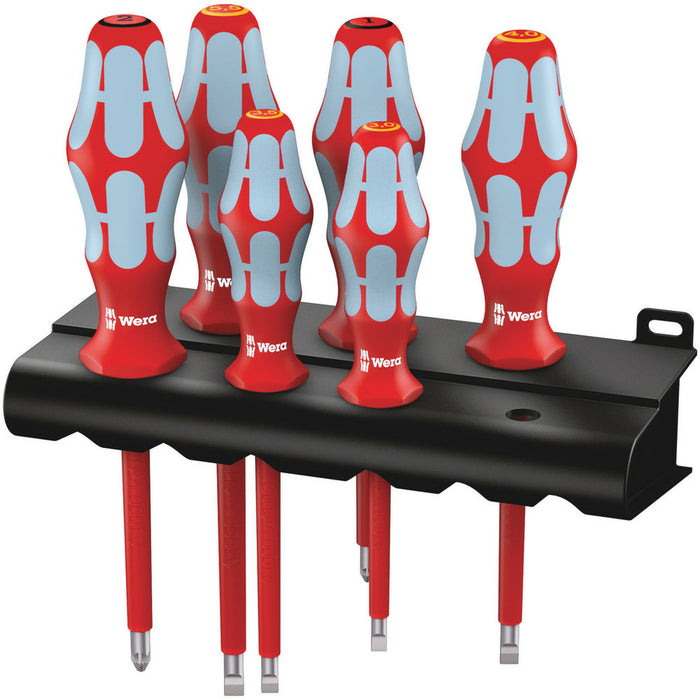 Wera 3165 i/6 Screwdriver set, stainless and rack, 6 pieces