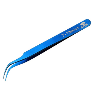 Aven Tools 18072TTB Titanium Blue Tweezers, Pattern #7